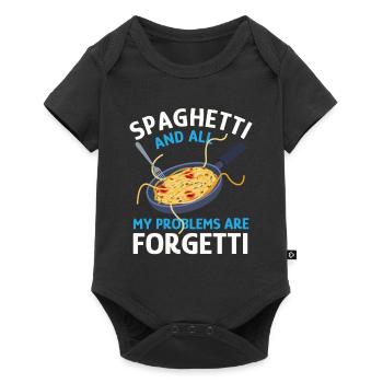 Pasta Ironic Saying Spaghetti Make Problems - Baby Premium short-sleeve bodysuit - black - Front