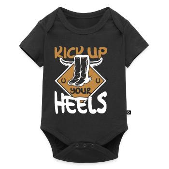 Kick Up Your Heels Cowboy Boots - Baby Premium short-sleeve bodysuit - black - Front