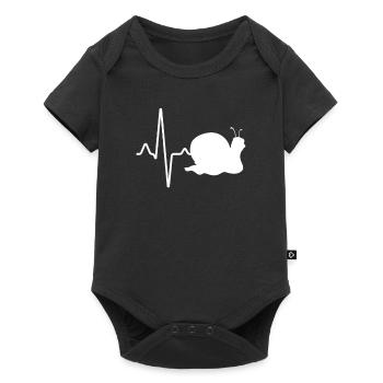 Snail Heartbeat - Baby Premium short-sleeve bodysuit - black - Front