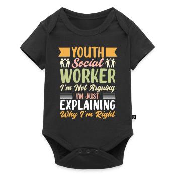 Travailleur social pour les jeunes Je ne discute pas - Body à manches courtes Premium Bébé - noir - Devant