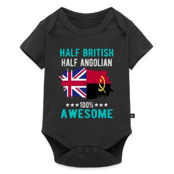 Half British Half Angolier - Baby Premium short-sleeve bodysuit - black - Front