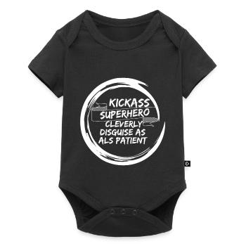ALS awareness Lou Gehrig’s Disease Warrior - Baby Premium short-sleeve bodysuit - black - Front
