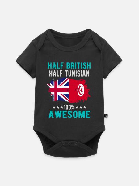 Halb Brite Halb Tunesier - Baby Premium Kurzarmbody - Schwarz