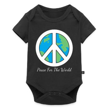 Peace for the World - Peace Sign Love - Baby Premium short-sleeve bodysuit - black - Front