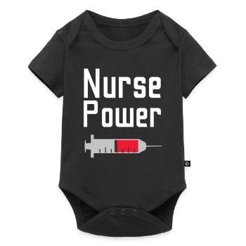 Puissance de l’infirmière - Body à manches courtes Premium Bébé - noir - Devant