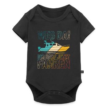 Motorboot Boot Fahren Sportboot Führerschein Gesch - Baby Premium Kurzarmbody - Schwarz - Vorne