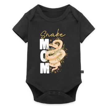Snake Serpent Mom Mother Snake Mom - Baby Premium Kurzarmbody - Schwarz - Vorne
