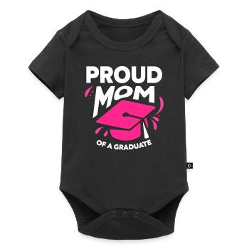 Stolze Mutter Einer Absolventin Absolvent - Baby Premium Kurzarmbody - Schwarz - Vorne