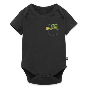 Snake Serpent Pocket - Baby Premium short-sleeve bodysuit - black - Front