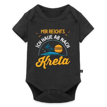 Mir reichts ich haue ab nach Kreta - Baby Premium Kurzarmbody - Schwarz - Vorne