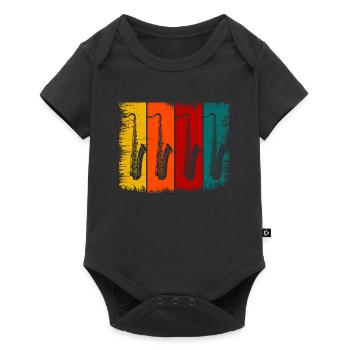 Saxophon - Baby Premium Kurzarmbody - Schwarz - Vorne