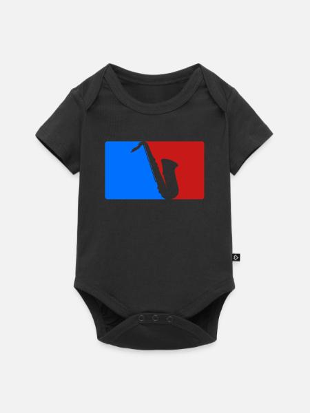 Saxophon - Baby Premium Kurzarmbody - Schwarz