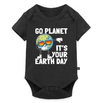 Earth Day Dabbing Planet Go Planet It's your day - Baby Premium short-sleeve bodysuit - black - Front