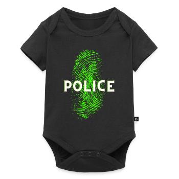 POLICE SCIENTIFIQUE EMPREINTE DIGITALE ADN - Body à manches courtes Premium Bébé - noir - Devant