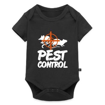 Vintage Pest Control Cool Hunter T-Shirt - Baby Premium Kurzarmbody - Schwarz - Vorne