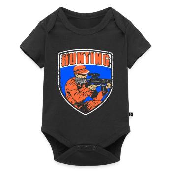 Vintage Hunting Designs Awesome Hunter T-Shirt - Baby Premium short-sleeve bodysuit - black - Front