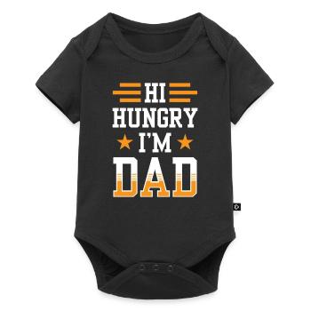 Hi Hungry I Am Papa Father Day Daddy Father - Baby Premium short-sleeve bodysuit - black - Front