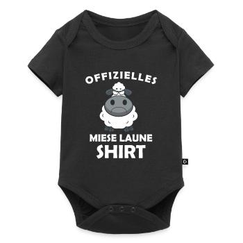 Offizielles Miese Laune Shirt - Baby Premium Kurzarmbody - Schwarz - Vorne