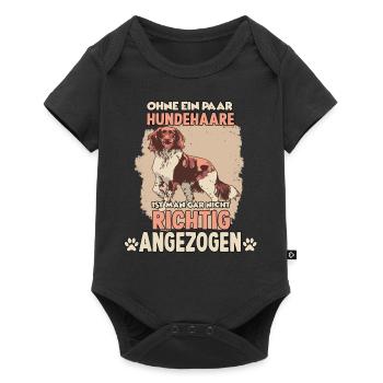Kleiner Münsterländer Hundeliebhaber Münsterländer - Baby Premium Kurzarmbody - Schwarz - Vorne