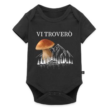 Tenue pour cueilleurs de champignons avec des montagnes cèpes champignon champignon - Body à manches courtes Premium Bébé - noir - Devant