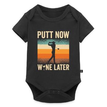 Golf Golfer Golf ball Golfer Golfers Golf clubs - Baby Premium short-sleeve bodysuit - black - Front