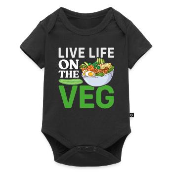 Vegetarian Vegan Vegan Veggie Animal Welfare Vegetables - Baby Premium short-sleeve bodysuit - black - Front