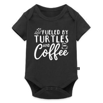 Des tortues et des tortues de mer au café - Body à manches courtes Premium Bébé - noir - Devant