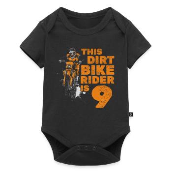 Ce petit pilote de dirt bike est motocross pour le 9ème siècle. - Body à manches courtes Premium Bébé - noir - Devant