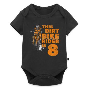 Ce petit pilote de dirt bike est un garçon de motocross - Body à manches courtes Premium Bébé - noir - Devant