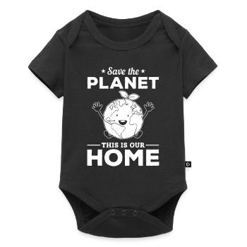 Sauvez la planète C’est notre journée de la maison de la - Body à manches courtes Premium Bébé - noir - Devant