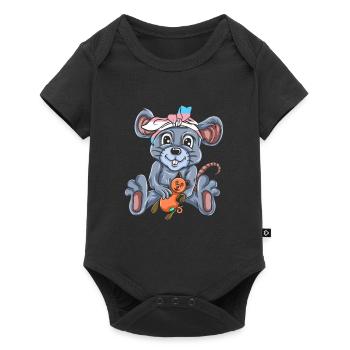 Souris - Body à manches courtes Premium Bébé - noir - Devant