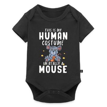 Souris Cadeau Souris Enfants Hommes Souris Conseils - Body à manches courtes Premium Bébé - noir - Devant