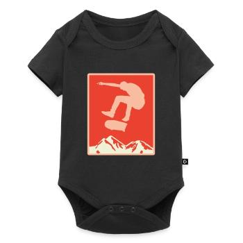 Skater Skateboard Cadeau Halfpipe Sk8 Ollie - Body à manches courtes Premium Bébé - noir - Devant