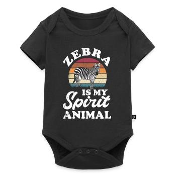 Zebra - Baby Premium short-sleeve bodysuit - black - Front
