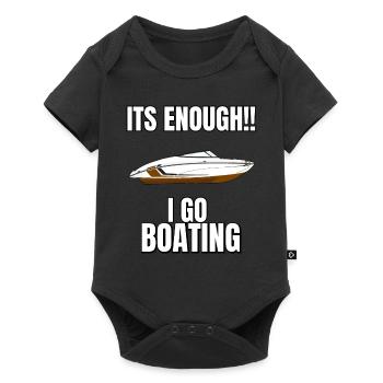 Boat Regatta . Powerboat motor yacht . Yacht Sailing - Baby Premium short-sleeve bodysuit - black - Front