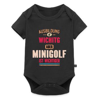 Funny Sayings Design Minigolf Cool Saying - Baby Premium short-sleeve bodysuit - black - Front