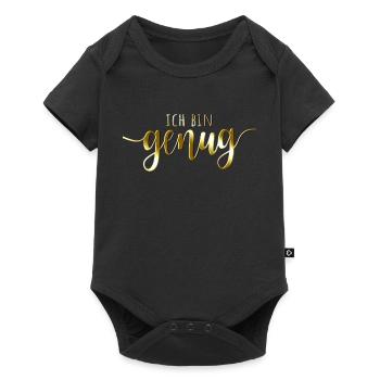 Ich Bin Genug I Am Enough Affirmation Achtsamkeit - Baby Premium Kurzarmbody - Schwarz - Vorne