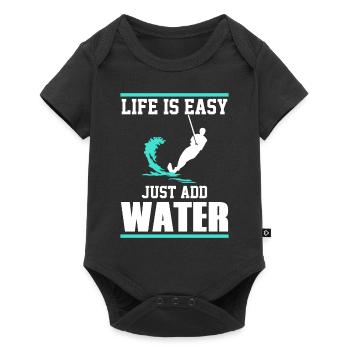 Life is simple, just add water - Baby Premium short-sleeve bodysuit - black - Front