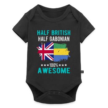 Half British Half Gabonese - Baby Premium short-sleeve bodysuit - black - Front