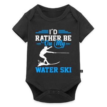 Je préfère être sur mon ski nautique - Body à manches courtes Premium Bébé - noir - Devant