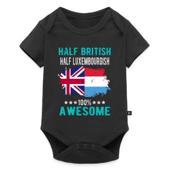 Moitié britannique moitié luxembourgeois - Body à manches courtes Premium Bébé - noir - Devant