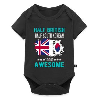 Half British Half South Koreans - Baby Premium short-sleeve bodysuit - black - Front