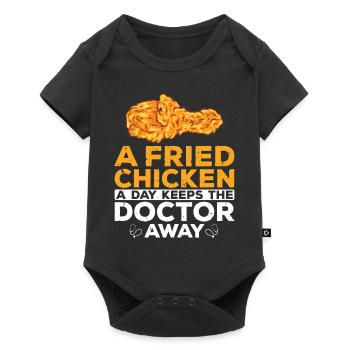Fried Chicken Lifestyle Foodaholic Fast Food Gesche - Baby Premium short-sleeve bodysuit - black - Front