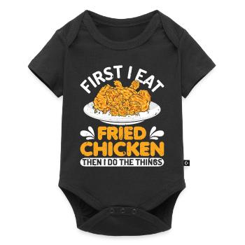 Fried Chicken Happiness Fast Food FoodAholic Gifts - Baby Premium short-sleeve bodysuit - black - Front
