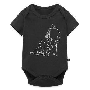 Schäferhund vor Helfer Verbellen IGP - Baby Premium Kurzarmbody - Schwarz - Vorne