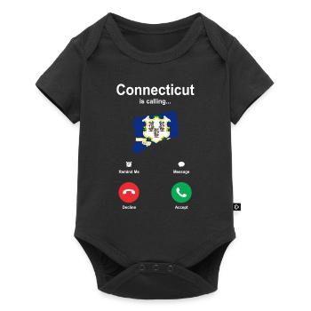 Connecticut Travel Gift - Baby Premium short-sleeve bodysuit - black - Front