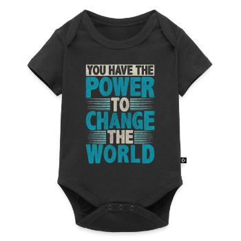 Motivate Inspire Encouragement Positivity Slogan - Baby Premium short-sleeve bodysuit - black - Front