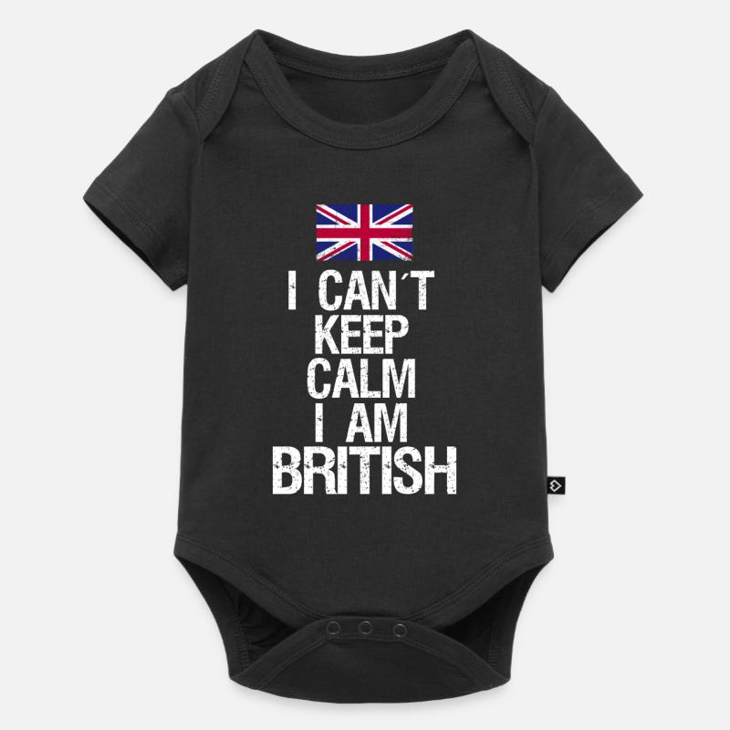 I can not Keep Calm I am British - Baby Premium short-sleeve bodysuit - black