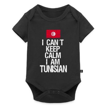 Je n’arrive pas à garder mon calme, je suis tunisien - Body à manches courtes Premium Bébé - noir - Devant
