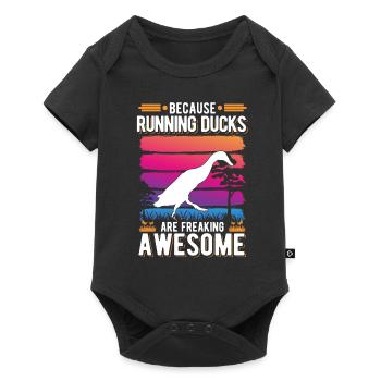 Indian Running Gift Runner Duck - Baby Premium short-sleeve bodysuit - black - Front